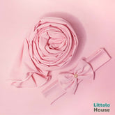 Jersey Layer with Wrap and Hairband SR058 | Set of 3 | Baby Pink
